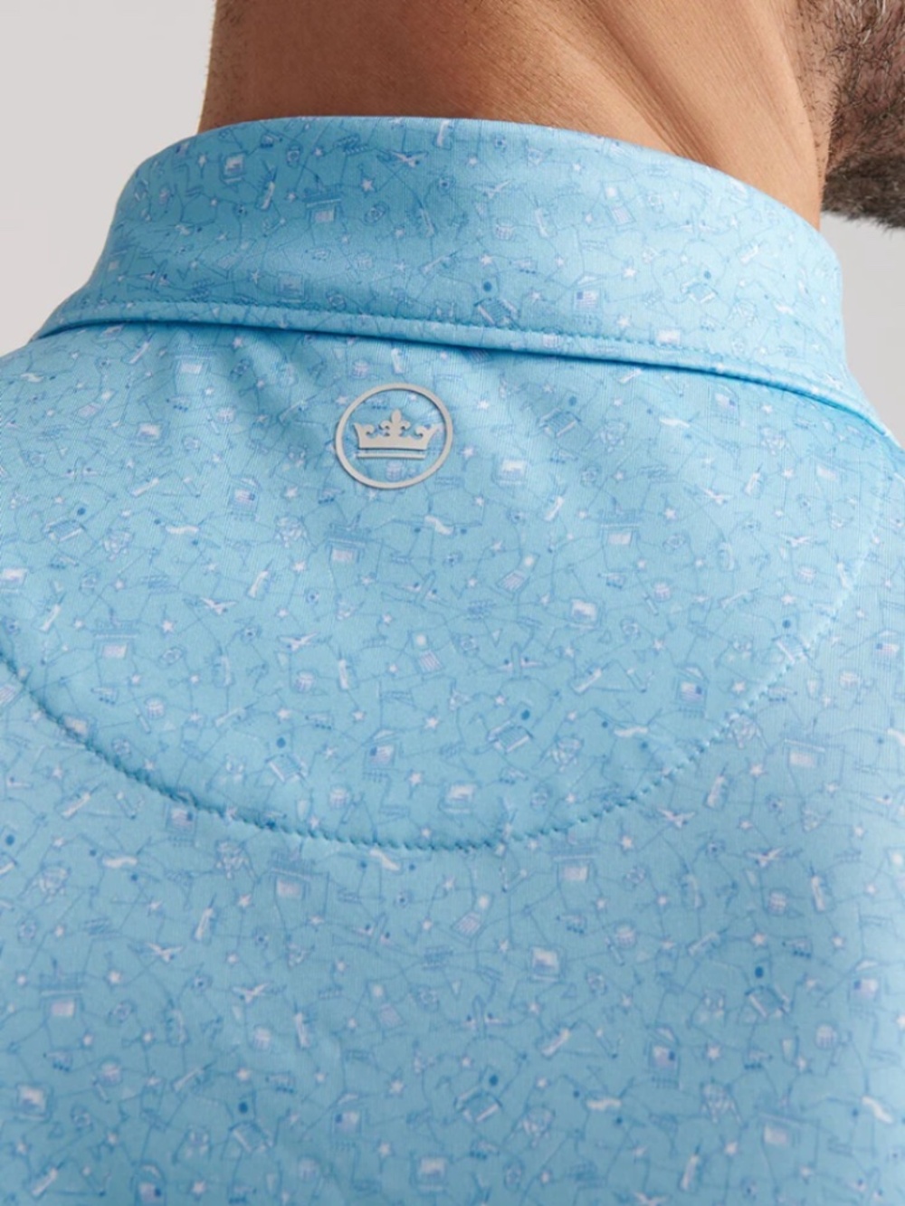 Peter Millar Men's Large Seaport Chambers Performance Jersey Polo MSRP $118